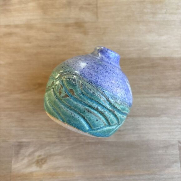 Vintage Studio Art Pottery Bud Vase Signed Martha ’99 Ceramic Hand Thrown - Picture 7 of 10